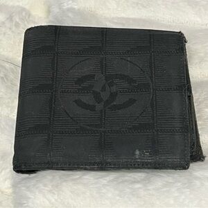Black Chanel canvas/leather Wallet
